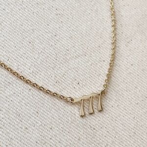 18K Gold Filled 777 Angel Number Necklace